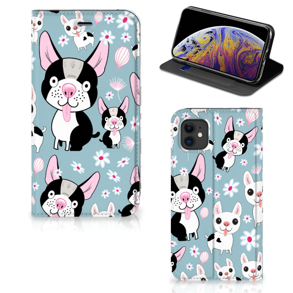 Apple iPhone 11 Hoesje maken Hondjes Standaard Print Vooraanzicht.