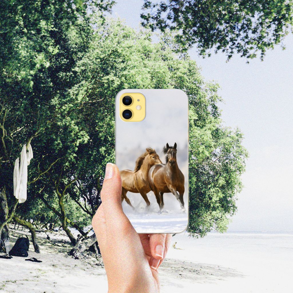 Apple iPhone 11 TPU Hoesje Paarden