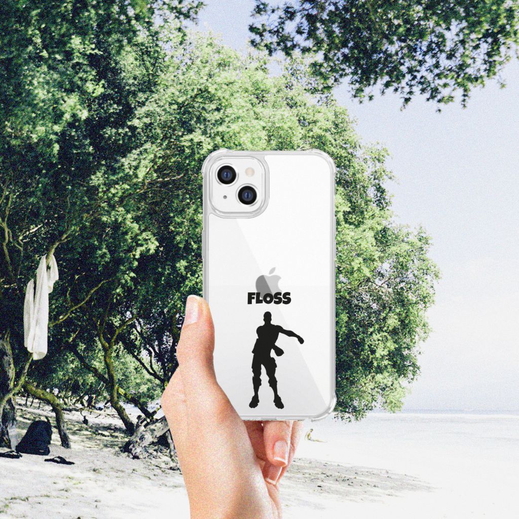 Apple iPhone 14 Plus Stevig Bumper Hoesje Floss achteraanzicht
