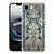 Apple iPhone 16e Hoesje - Beige Flowers TPU Antishock bloemenprint blauw transparant