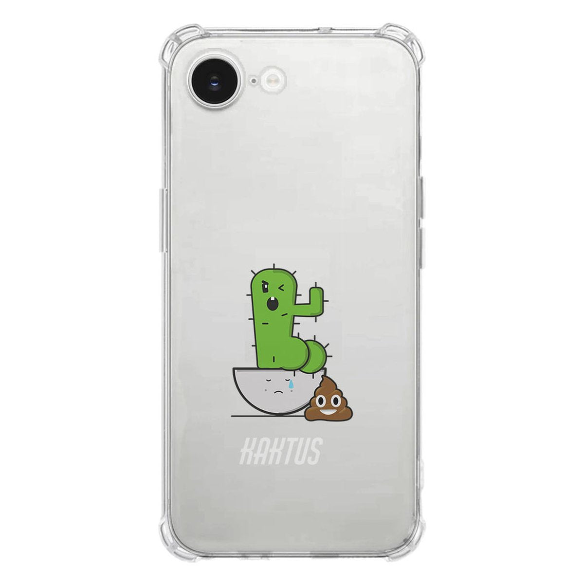 Apple iPhone 16e Hoesje - Cactus Poo TPU Antishock cactus design achterkant