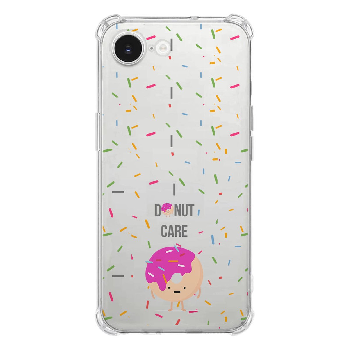 Apple iPhone 16e Hoesje Hoesje Donut Roze TPU Antishock achterzijde