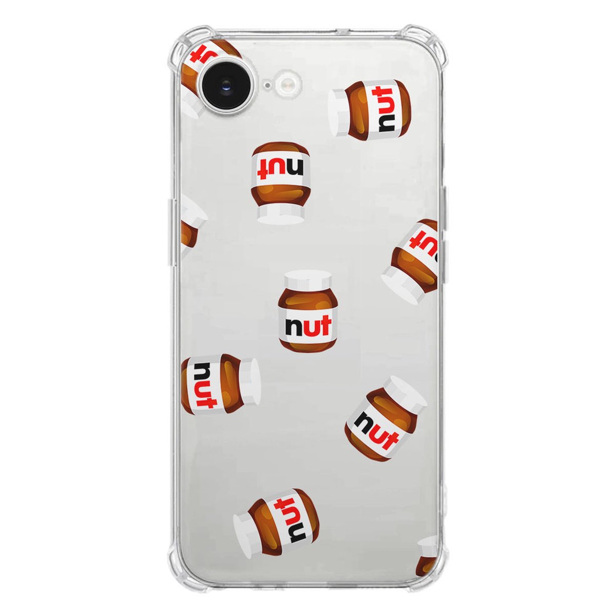 Apple iPhone 16e Hoesje - Hoesje Nut Jar TPU Antishock design nut jar aanzicht