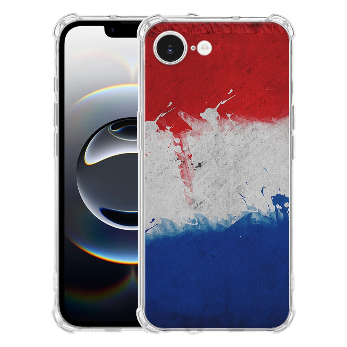 Apple iPhone 16e Hoesje - Nederland TPU Antishock ontwerp achterkant Nederland vlag