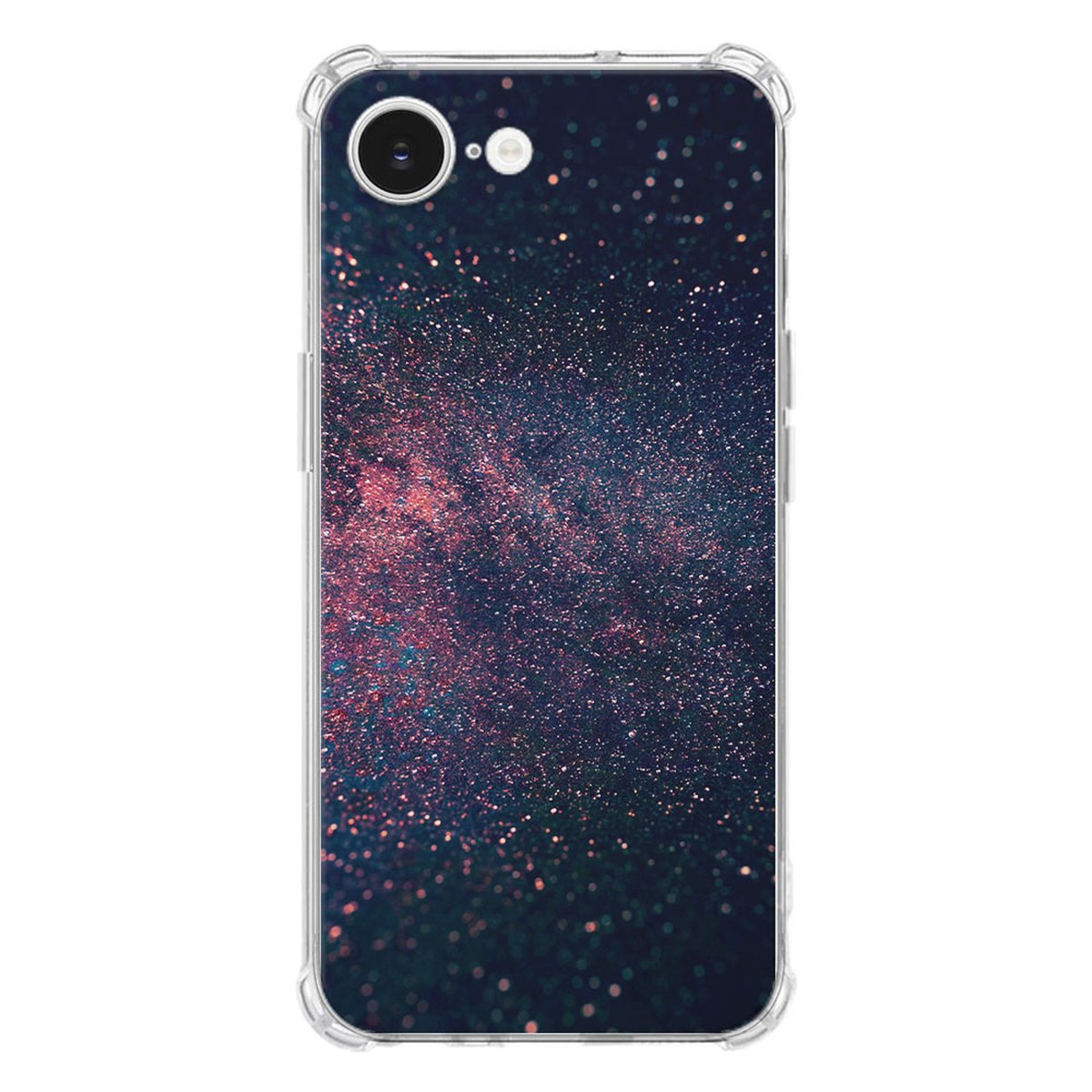 Apple iPhone 16e Hoesje - Stars TPU Antishock hoesje sterren ontwerp achteraanzicht