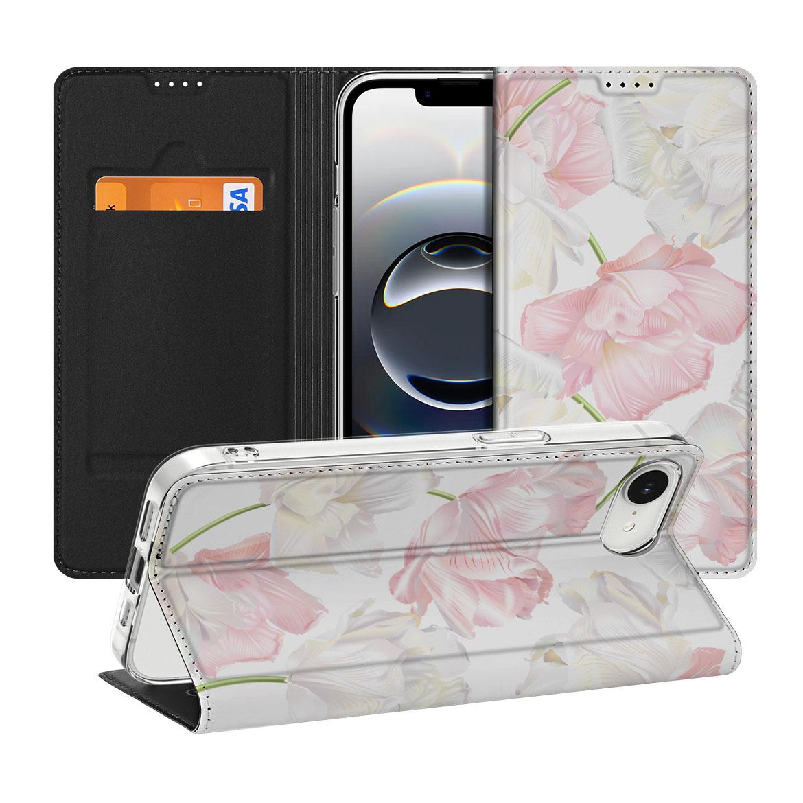 Apple iPhone 16e Smart Cover Lovely Flowers design lovely flowers aanzicht