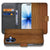 Apple iPhone 17 Book Case Donker Hout Met Pasjeshouder book case donker hout aanzicht