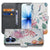 Apple iPhone 17 Bookcase Hoesje Met Pasjes Bird Flowers Print bookcase bloemen design voorkant
