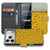Apple iPhone 17 Pro Max Book Cover Met Bier Print En Magnetische Sluiting bierprint geel schuim vooraanzicht