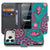 Apple iPhone 17 Pro Max Bookstyle Hoesje Met Pasjes Cirkels en Vlinders wijdte voorkant design
