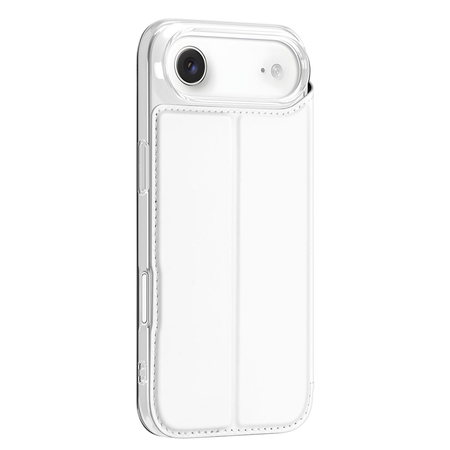 Apple iPhone Air Stand Case Hoesje Wit met Magnetische Sluiting design wit aanzicht