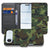 Army Dark Hoesje Apple iPhone Air Book Case camouflage design voorzijde en achterzijde
