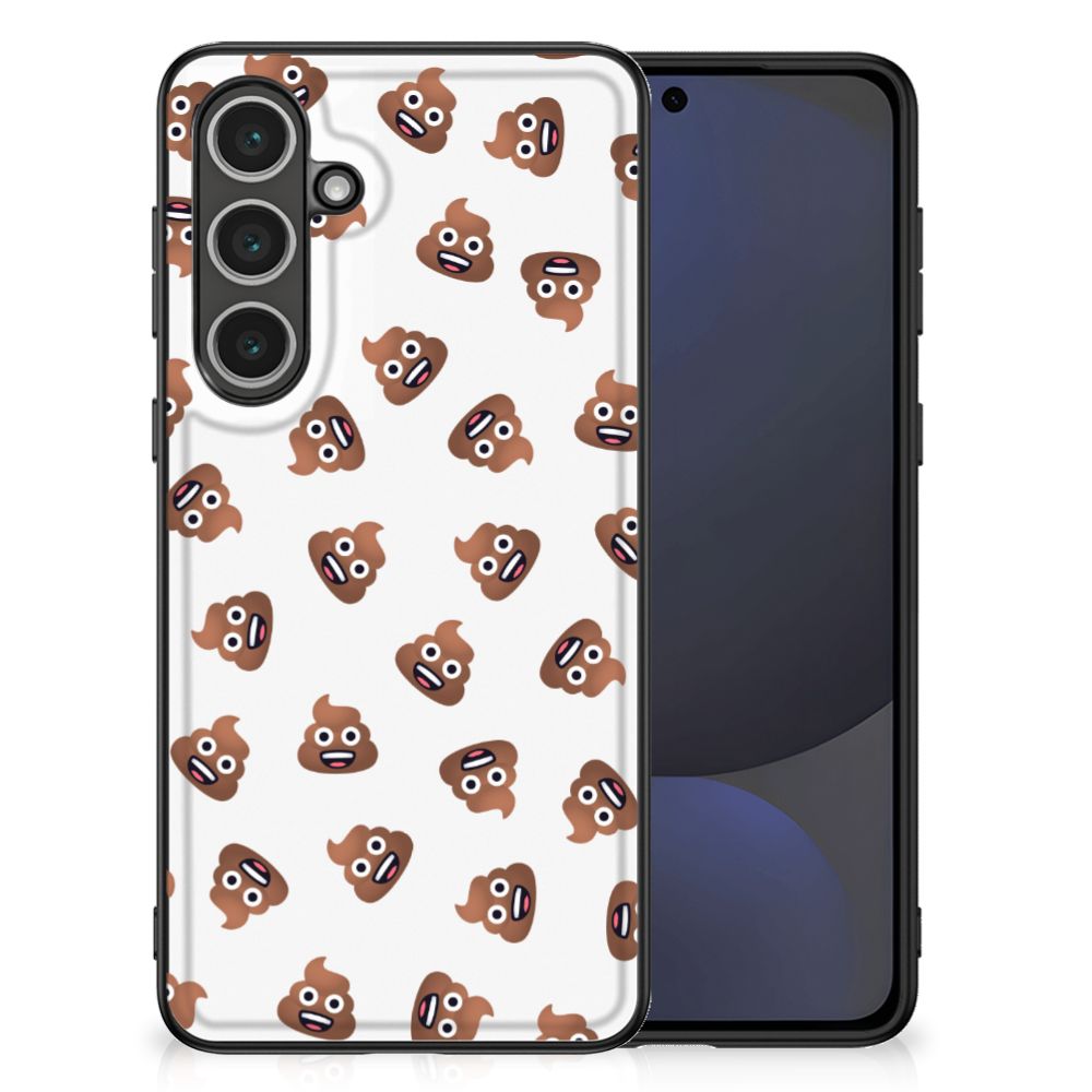 Samsung Galaxy S24 FE Back Case Poep Emojis design voorkant