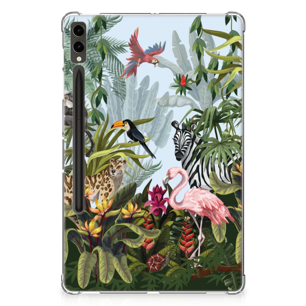 Samsung Galaxy Tab S9 Plus Back Case Jungle design voorkant