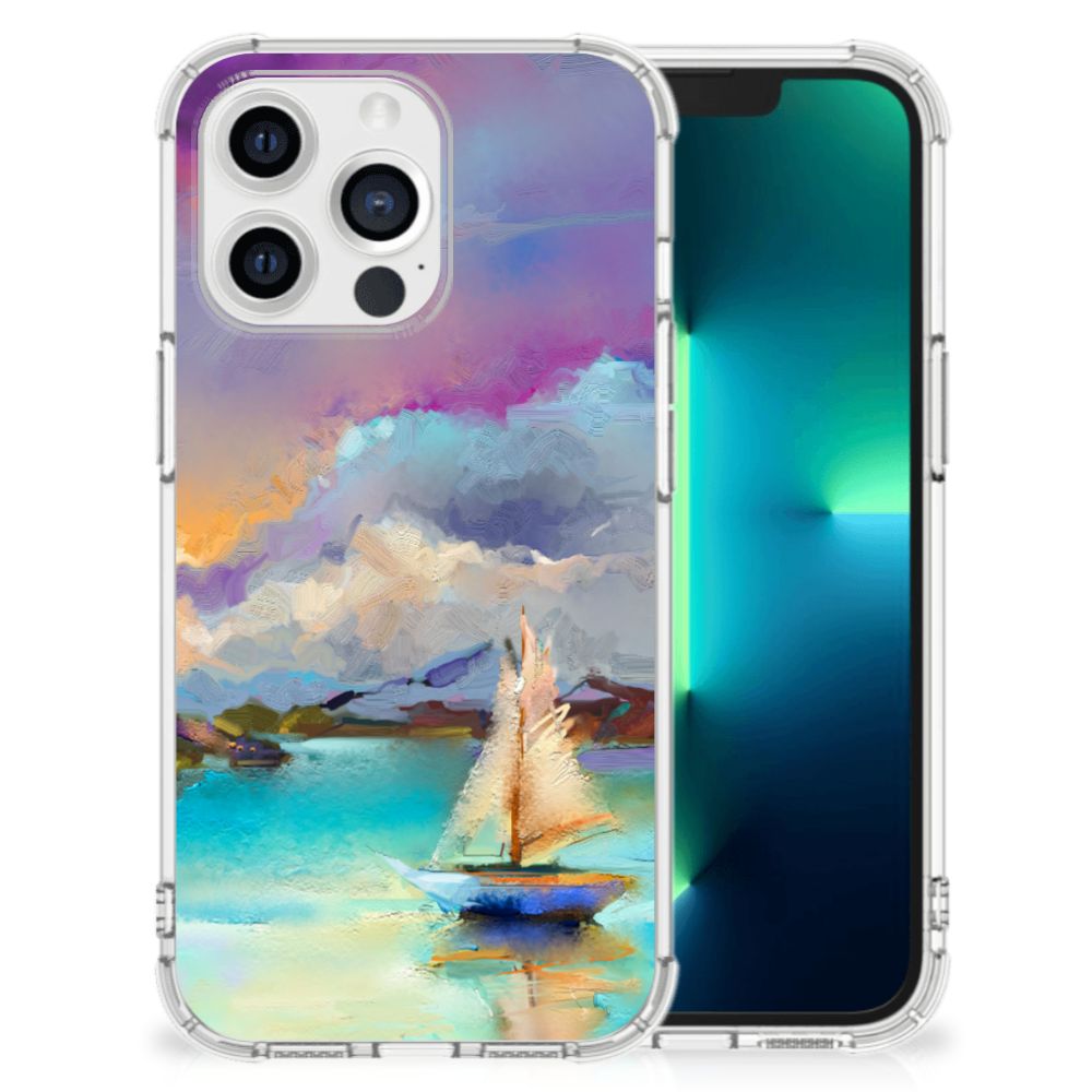 Back Cover Apple iPhone 13 Pro Boat design voorkant