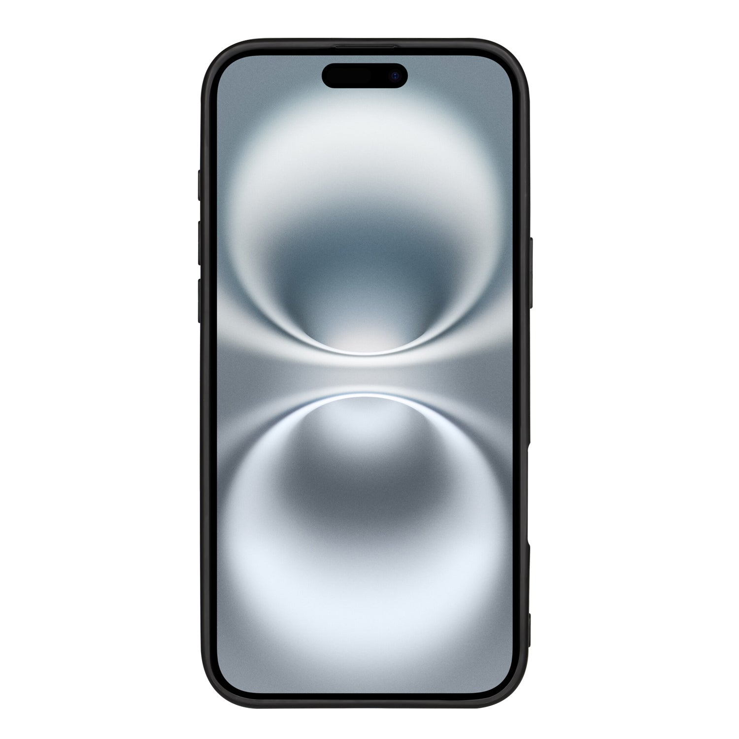 Apple iPhone 16 Back Cover Hoesje Zwart Wit voorzijde