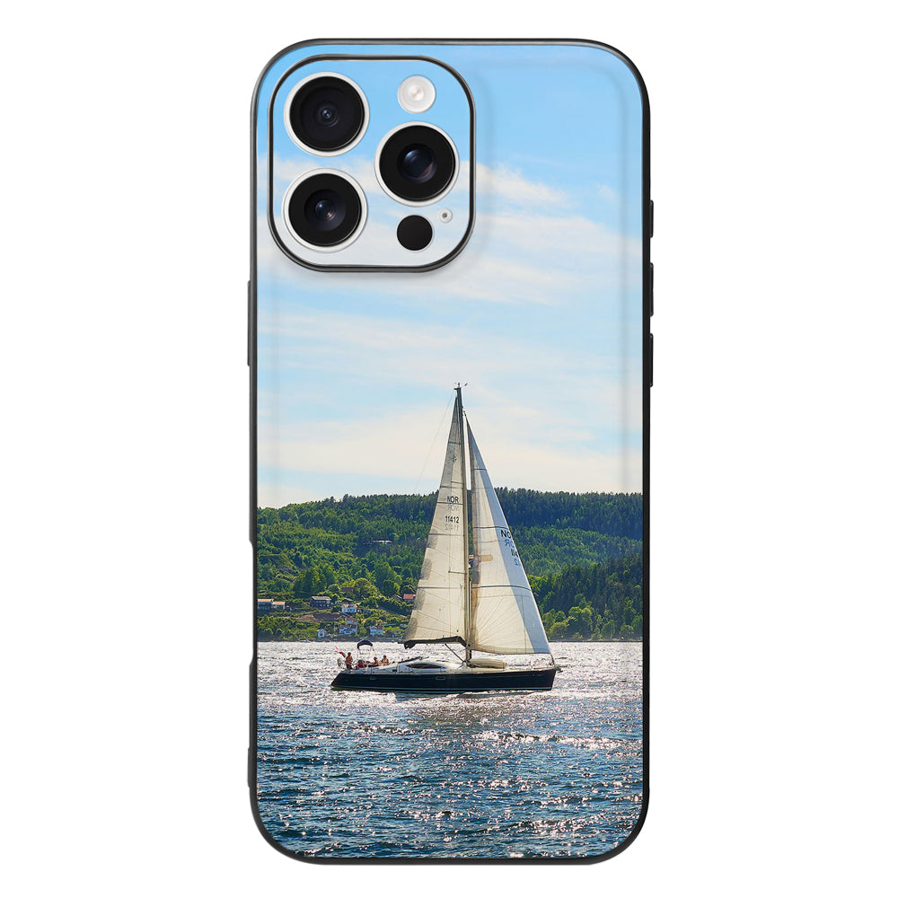 Apple iPhone 16 Pro Max Back Cover Hoesje Maken zeilboot landschap