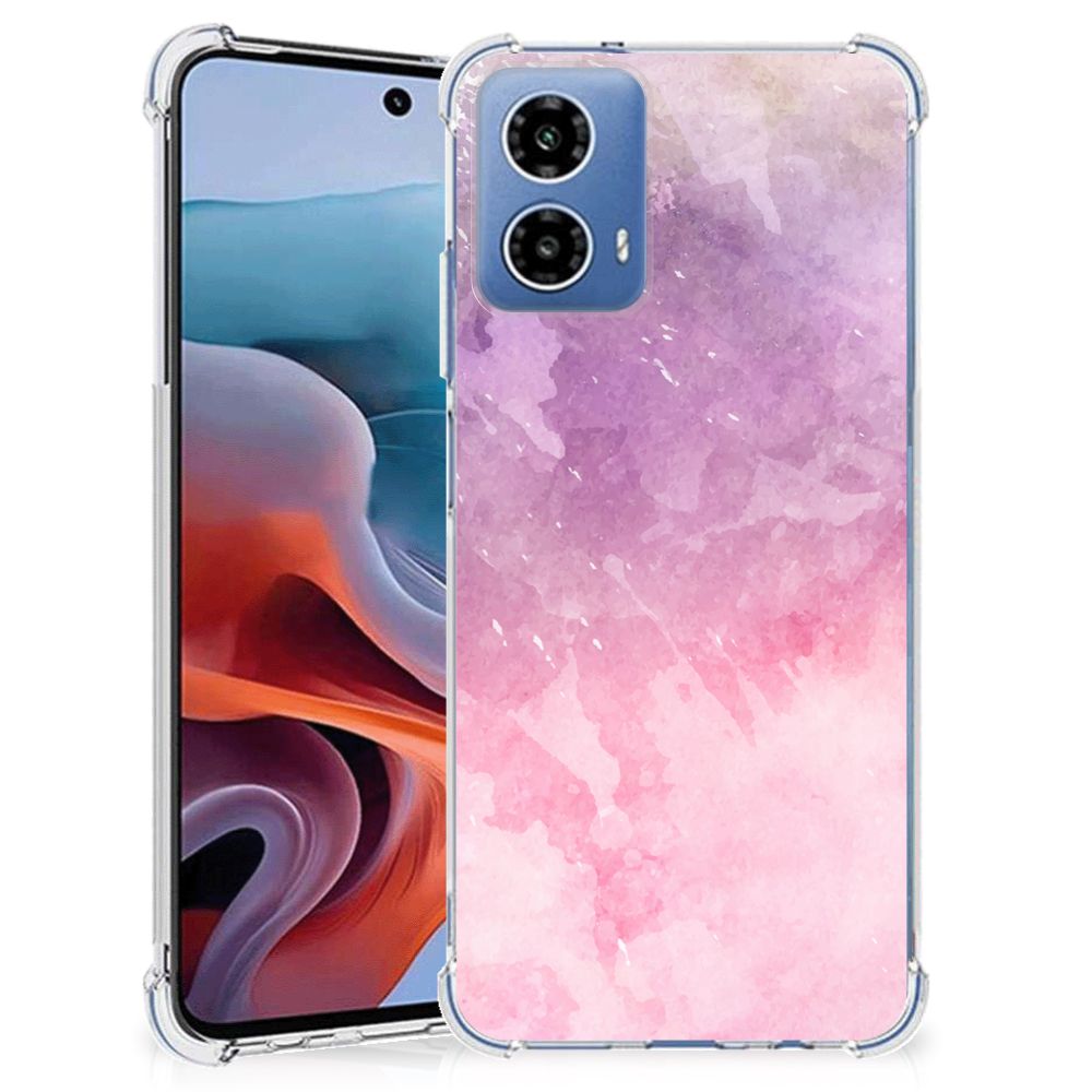 Back Cover Motorola Moto G34 Pink Purple Paint B2C Telecom