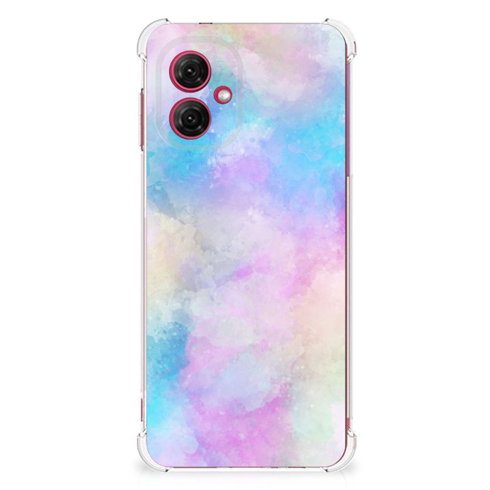Motorola Moto G55 Back Cover Watercolor Light achterkant kleurrijk ontwerp
