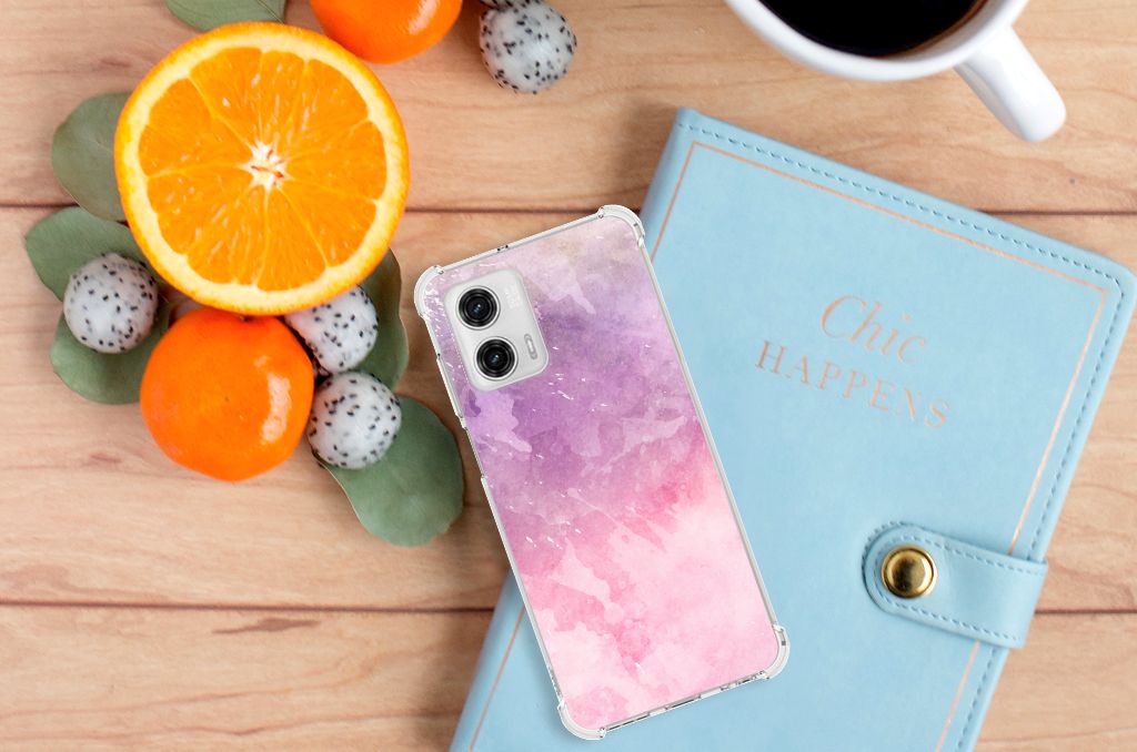 Back Cover Motorola Moto G73 Pink Purple Paint B2C Telecom