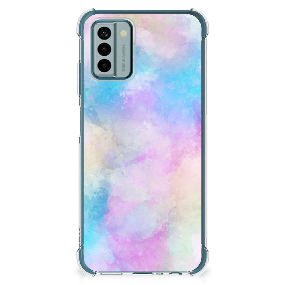 Nokia G22 Back Cover Watercolor Light achterkant
