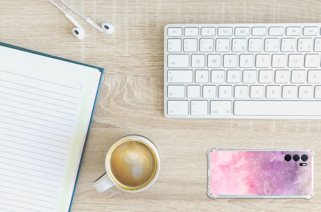 Back Cover OPPO A16 | A16s | A54s Pink Purple Paint B2C Telecom