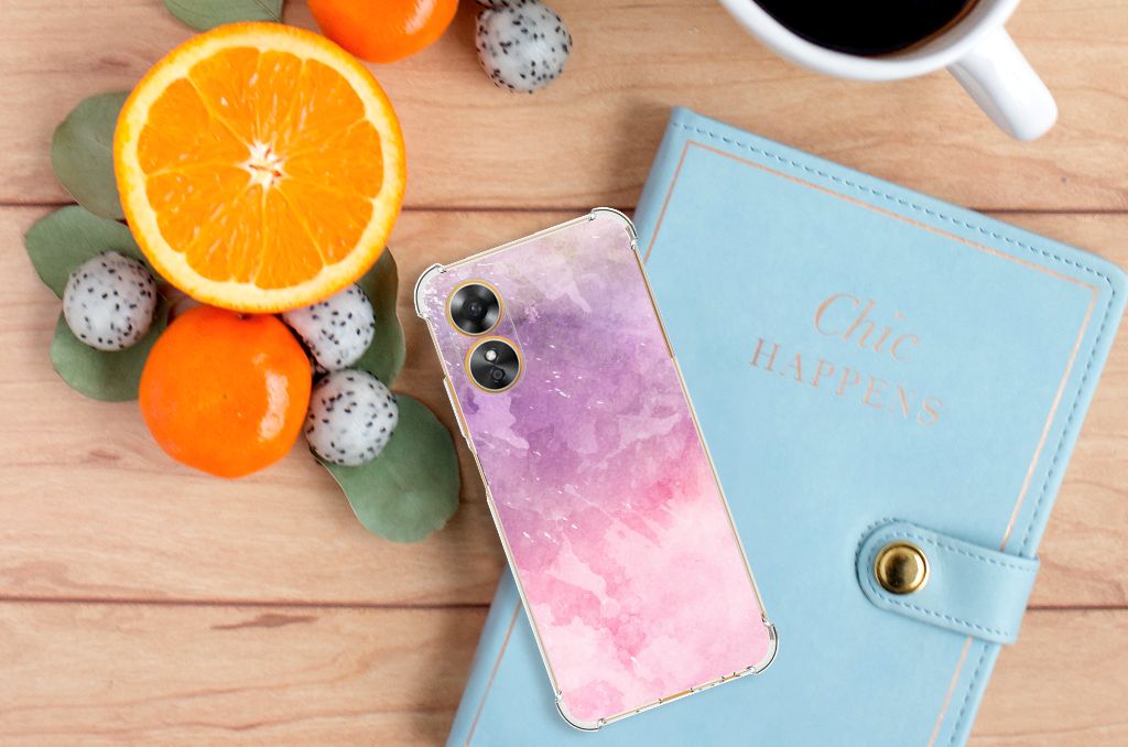 Back Cover OPPO A17 Pink Purple Paint B2C Telecom