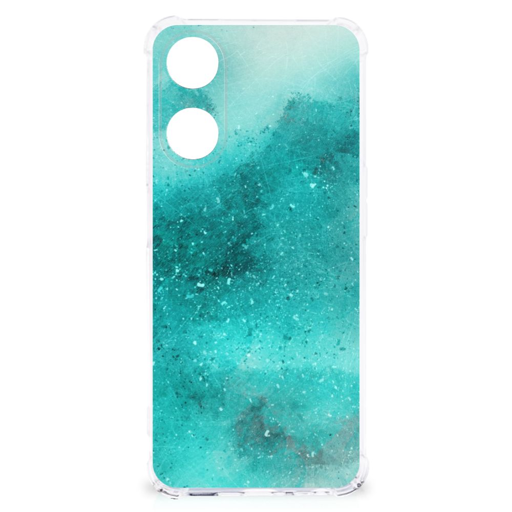 Back Cover OPPO A58 | A78 5G Painting Blue achterkant