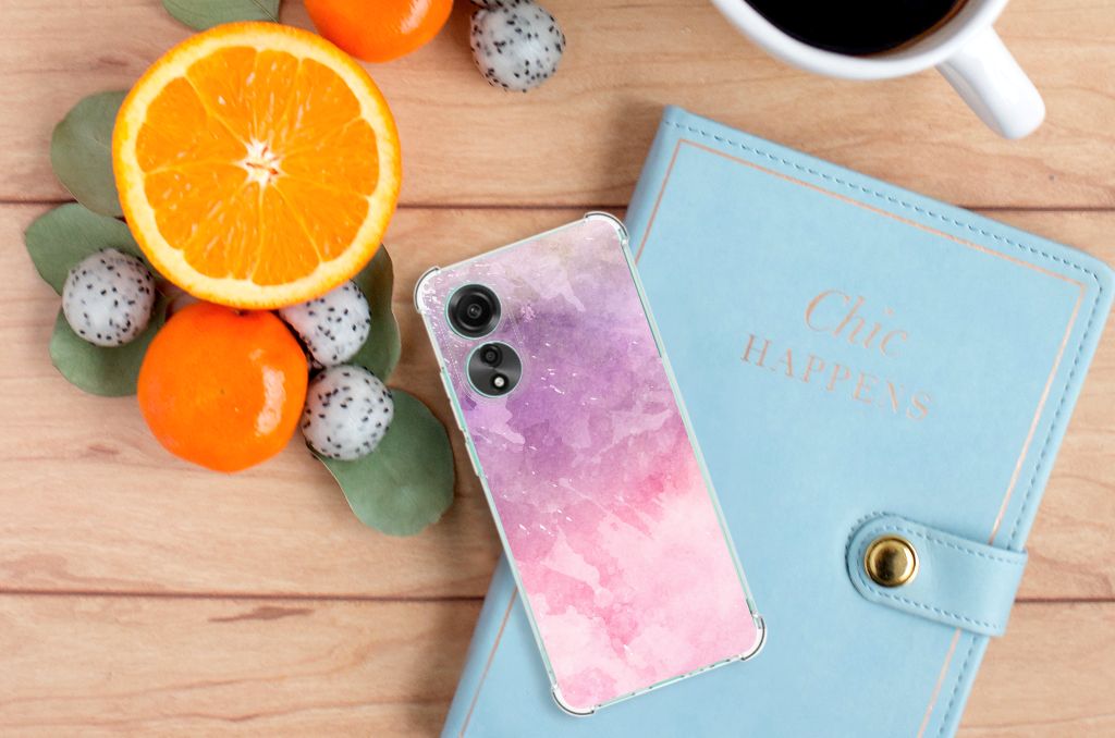Back Cover OPPO A78 4G Pink Purple Paint B2C Telecom