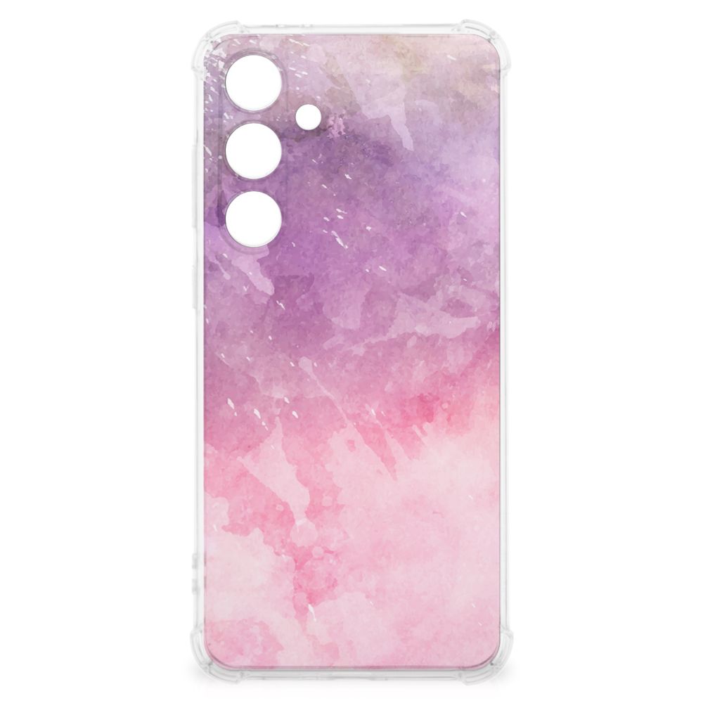 Samsung Galaxy S24 FE Back Cover Pink Purple Paint achterzijde