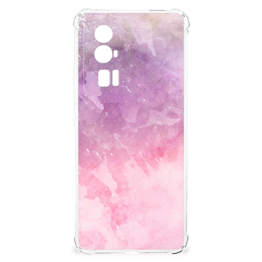 Back Cover Xiaomi Poco F5 Pro Pink Purple Paint achteraanzicht