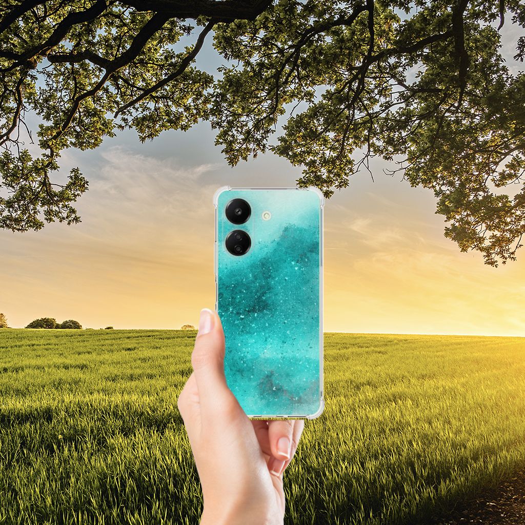 Back Cover Xiaomi Redmi 13C 4G Painting Blue handzicht natuur
