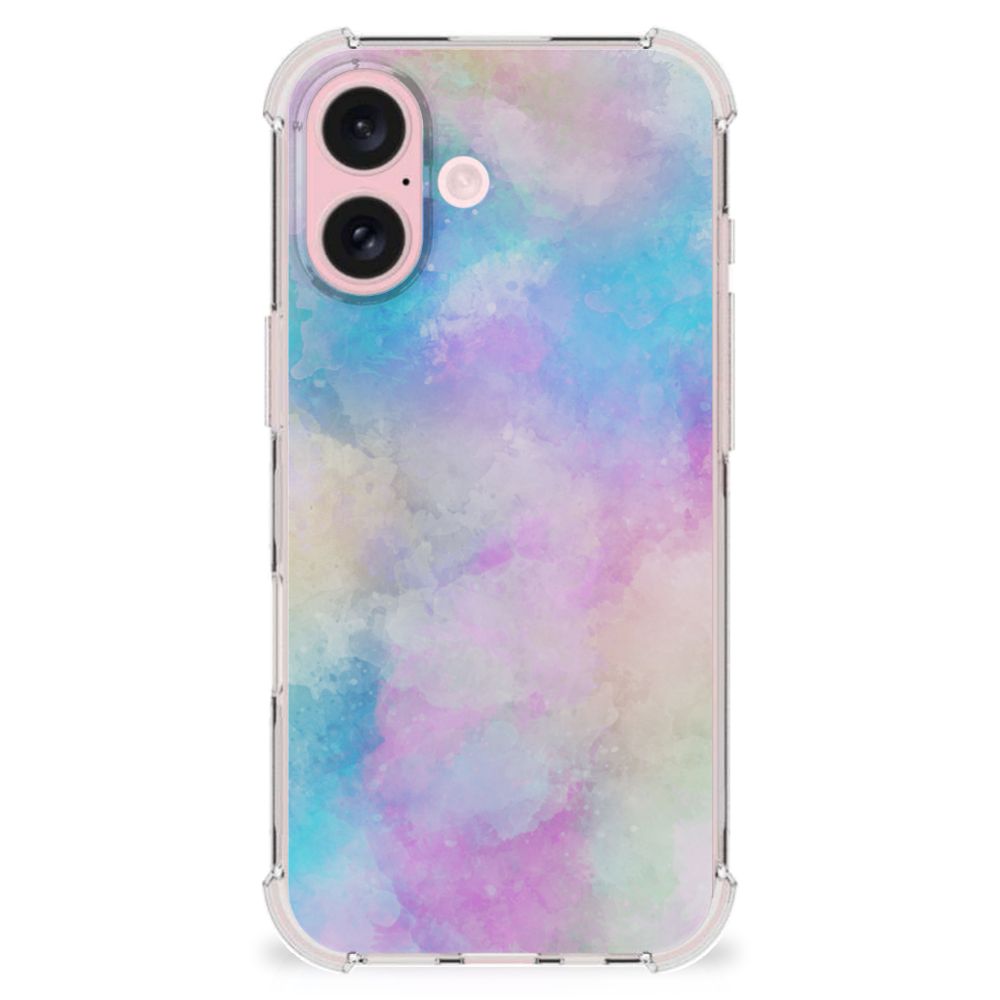B2C Telecom iPhone 16 Back Cover Watercolor Light achterkant