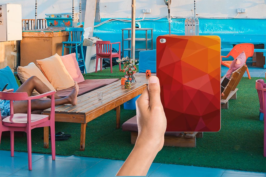 Back Cover voor Apple iPad Mini 4 | Mini 5 (2019) Polygon Red - B2C Telecom