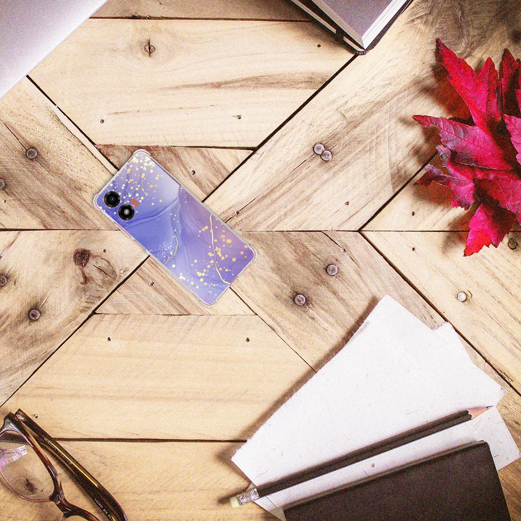 Back Cover voor Motorola Moto G24 | G24 Power | G04 Watercolor Paars B2C Telecom
