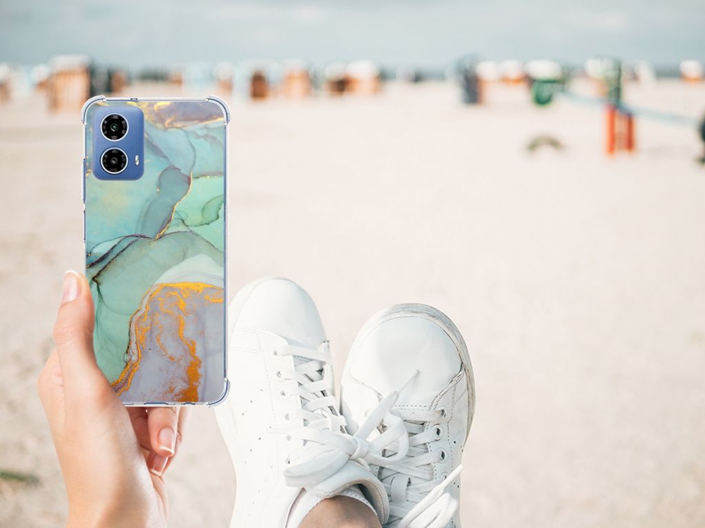 Back Cover voor Motorola Moto G34 Watercolor Mix B2C Telecom