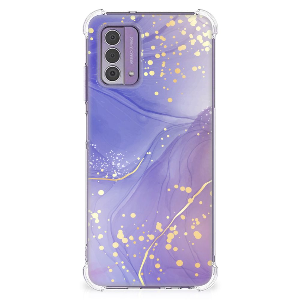 Nokia G42 Back Cover Watercolor Paars voorkant ontwerp