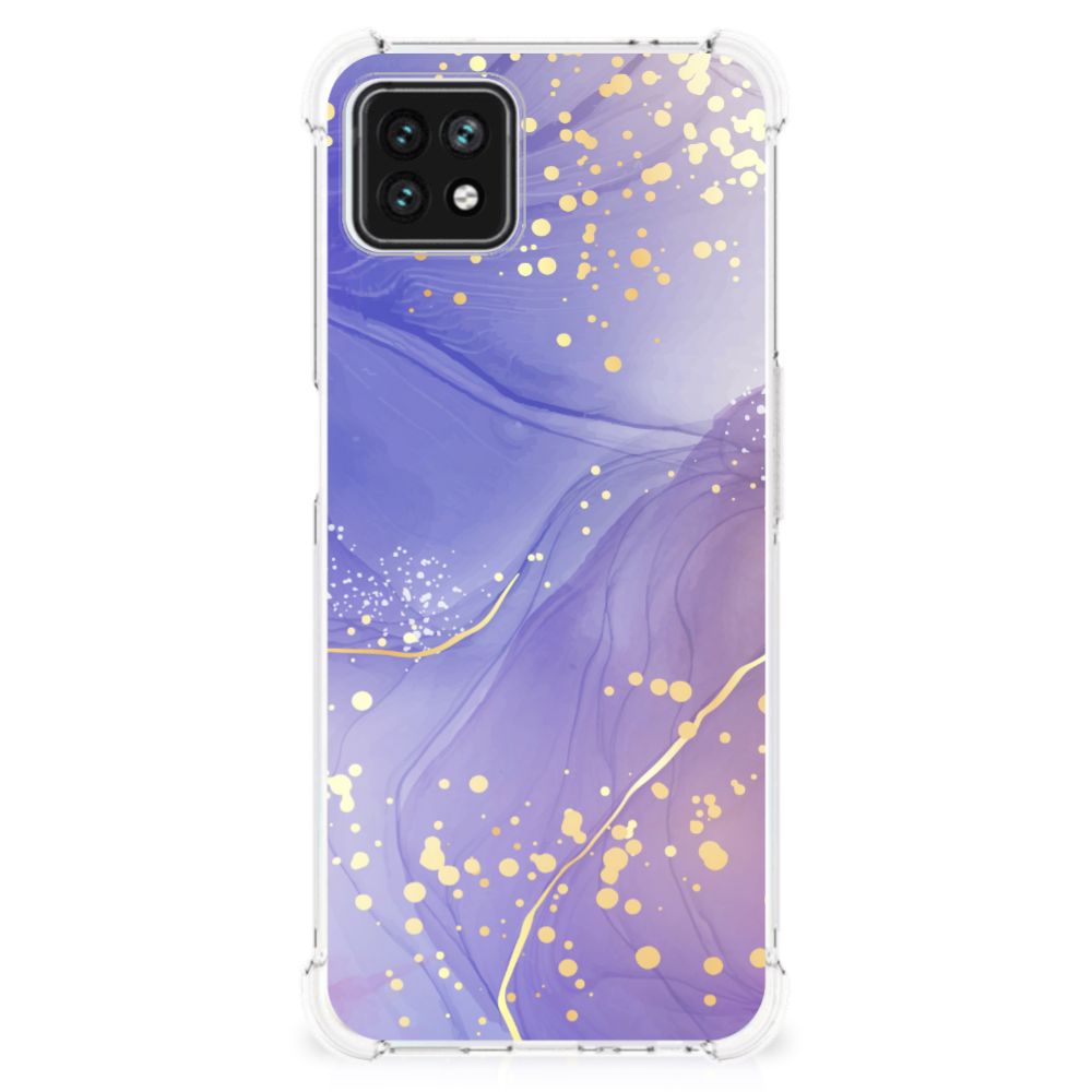 OPPO A53 5G A73 5G Back Cover Watercolor Paars achterzijde