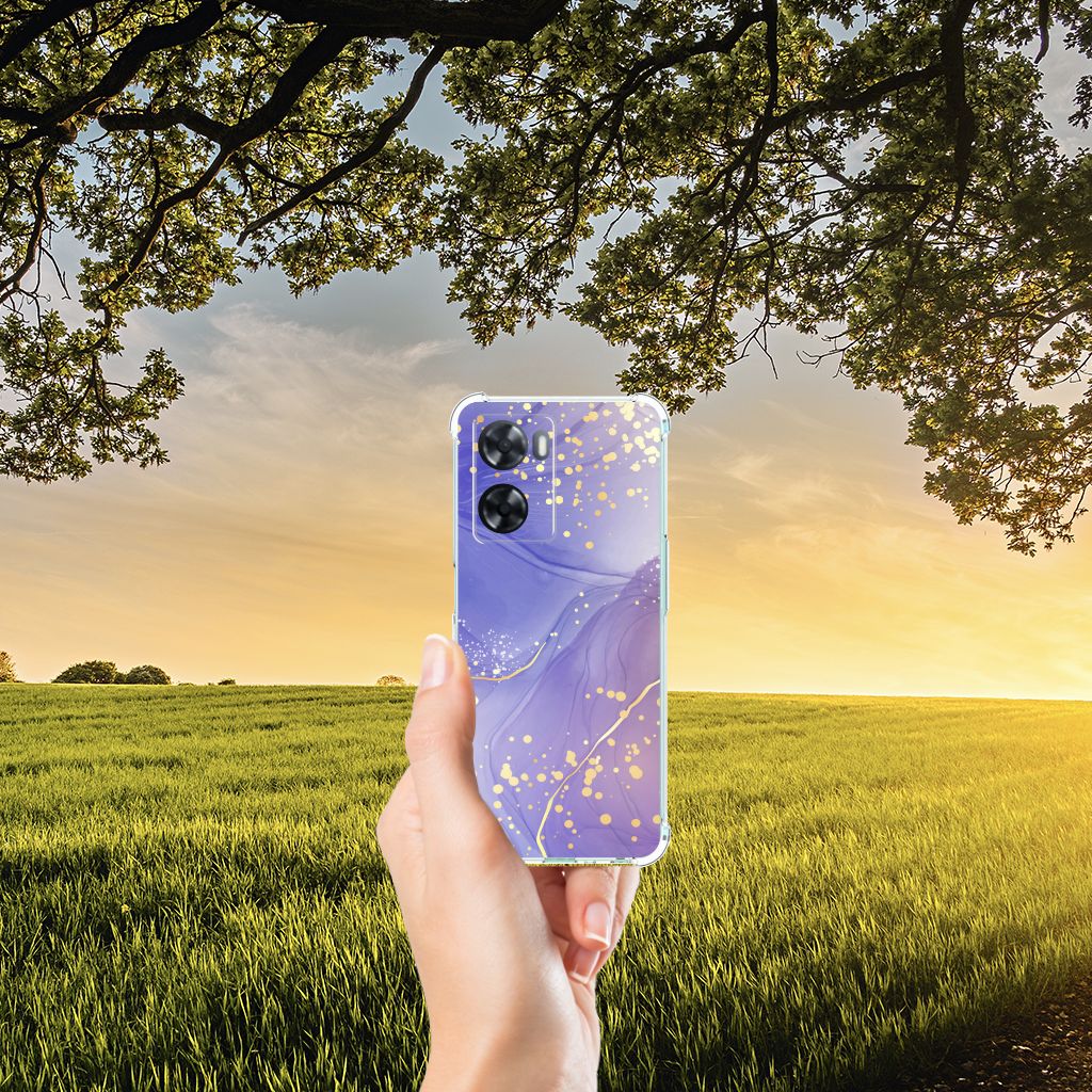 Back Cover voor OPPO A57 | A57s | A77 4G Watercolor Paars B2C Telecom