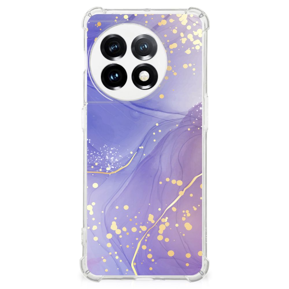 OnePlus 11 Back Cover Watercolor Paars aanzicht
