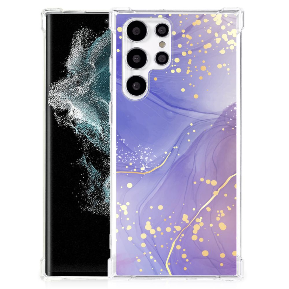 Back Cover voor Samsung Galaxy S22 Ultra Watercolor Paars B2C Telecom