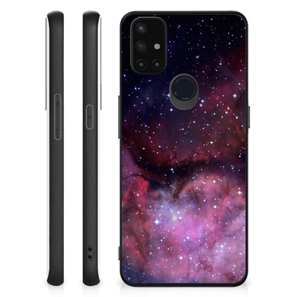 Backcover voor OnePlus Nord N10 5G Galaxy heelal design achteraanzicht