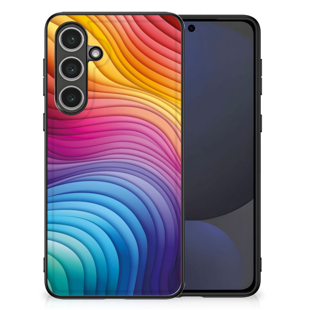 Samsung Galaxy S24 FE Backcover Regenboog zijaanzicht