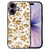 iPhone 17 Beschermhoes Gouden Bloemen achteraanzicht