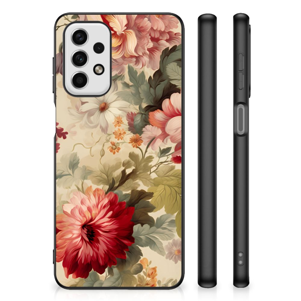 Samsung Galaxy A23 Bloemen Hoesje Bloemen design voorkant zijkanten