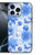 iPhone 16 Pro Max Bloemen Hoesje voor iPhone 16 Pro Max Flowers Blue design bloemen aanzicht