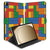 Blokken Book Case Hoesje met Standaard Samsung Galaxy Tab A11 Plus blokken design voorkant