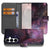 Book Case Hoes Samsung Galaxy S25 FE Heelal Design PU Leer Grijs producttype heelal aanzicht