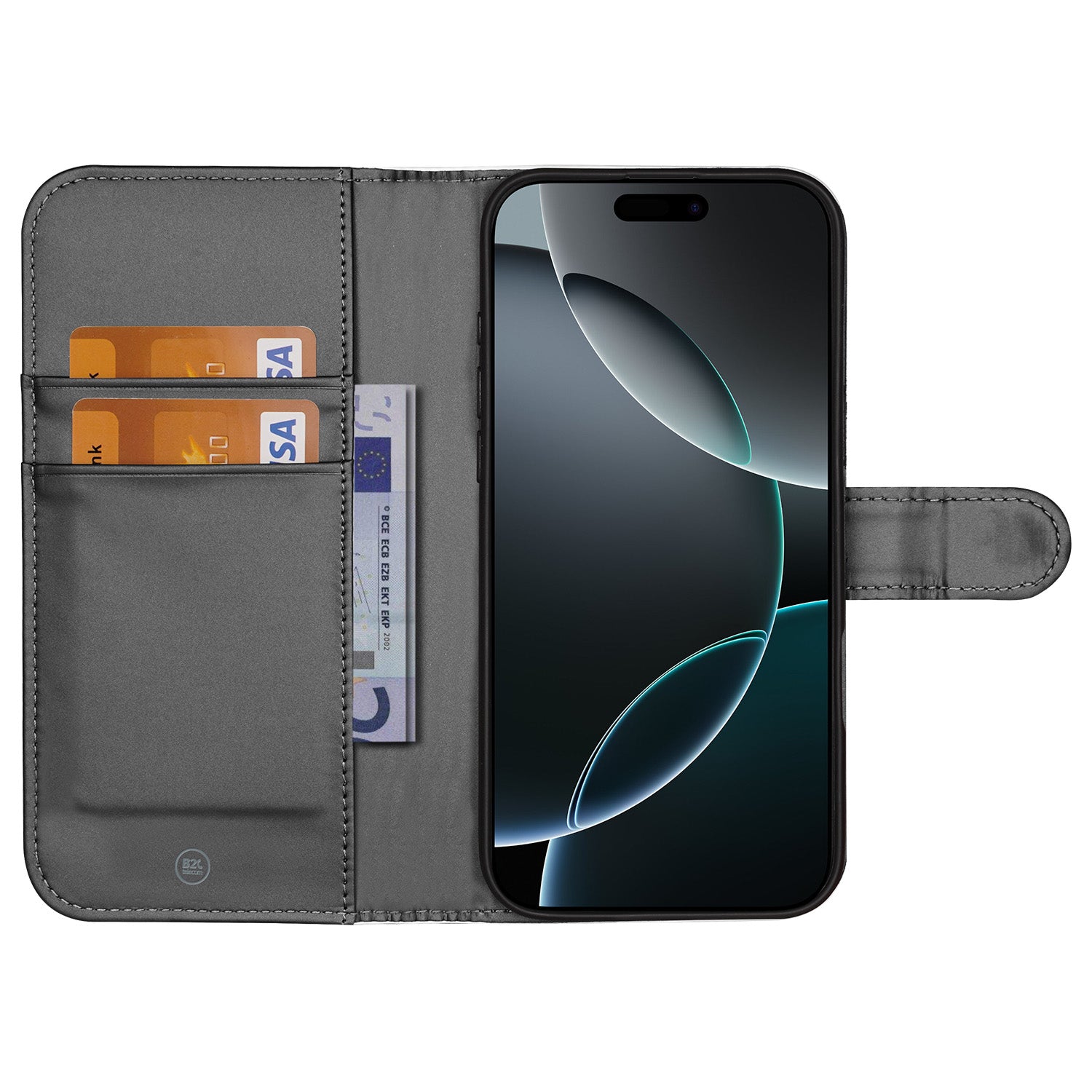 Apple iPhone 16 Pro Max Book Case Hoesje Maken binnenaanzicht pasjesvak