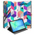 Book Case Hoesje met Standaard Blocks Colorful Samsung Galaxy Tab S10 FE Plus kleurrijk design vooraan